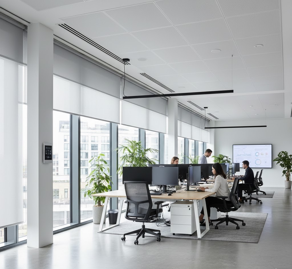 Office with smart window treatments